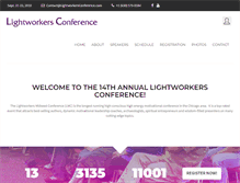 Tablet Screenshot of lightworkersconference.com